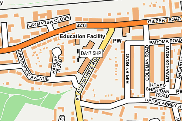 DA17 5HP map - OS OpenMap – Local (Ordnance Survey)