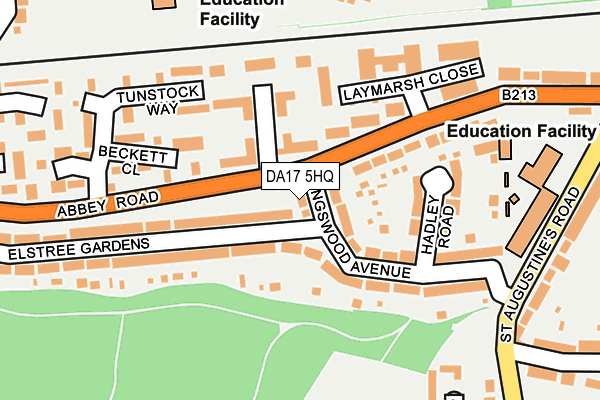 DA17 5HQ map - OS OpenMap – Local (Ordnance Survey)