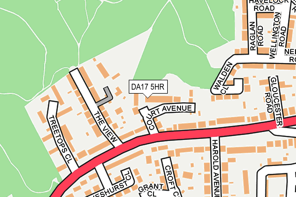 DA17 5HR map - OS OpenMap – Local (Ordnance Survey)