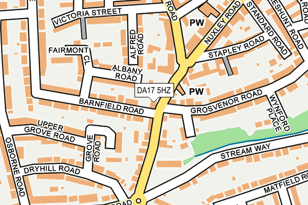 DA17 5HZ map - OS OpenMap – Local (Ordnance Survey)