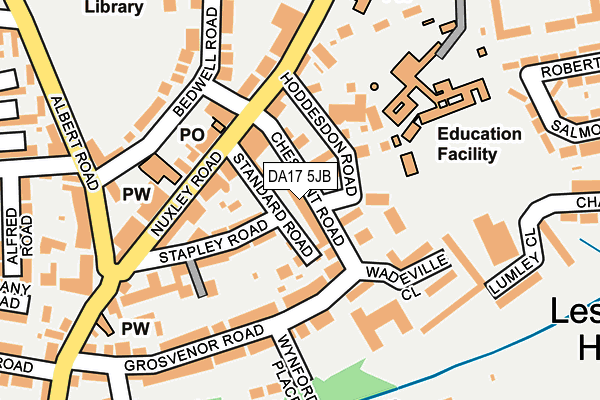 DA17 5JB map - OS OpenMap – Local (Ordnance Survey)