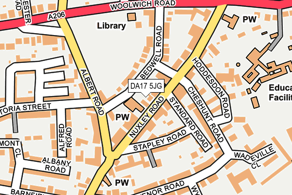DA17 5JG map - OS OpenMap – Local (Ordnance Survey)