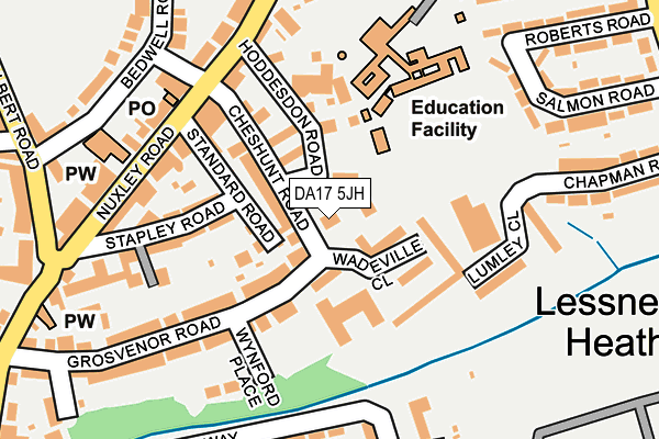 DA17 5JH map - OS OpenMap – Local (Ordnance Survey)
