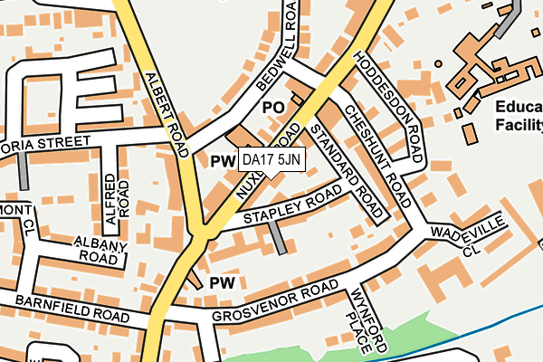 DA17 5JN map - OS OpenMap – Local (Ordnance Survey)