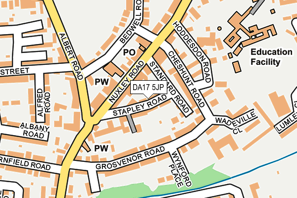 DA17 5JP map - OS OpenMap – Local (Ordnance Survey)