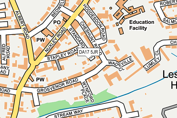 DA17 5JR map - OS OpenMap – Local (Ordnance Survey)
