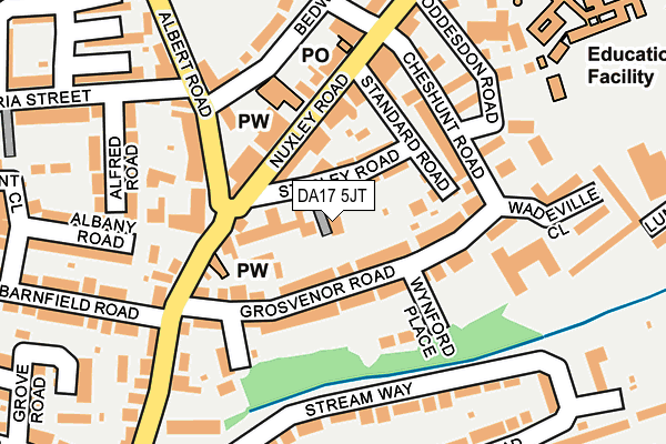 DA17 5JT map - OS OpenMap – Local (Ordnance Survey)