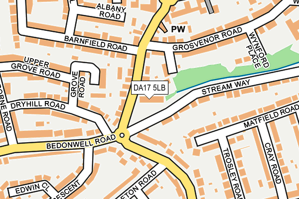 DA17 5LB map - OS OpenMap – Local (Ordnance Survey)