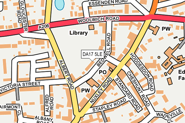 DA17 5LE map - OS OpenMap – Local (Ordnance Survey)
