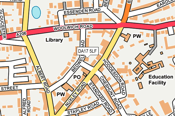 DA17 5LF map - OS OpenMap – Local (Ordnance Survey)