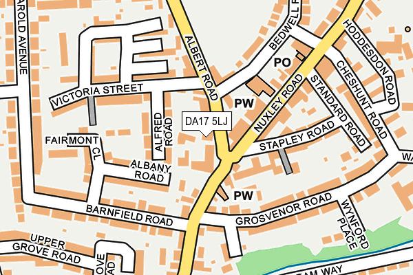 DA17 5LJ map - OS OpenMap – Local (Ordnance Survey)