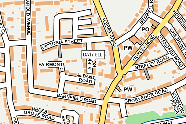 DA17 5LL map - OS OpenMap – Local (Ordnance Survey)