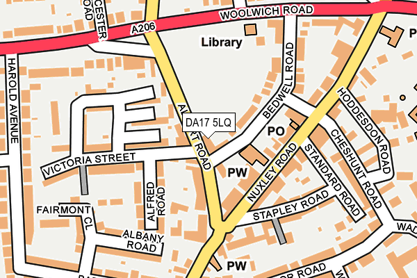 DA17 5LQ map - OS OpenMap – Local (Ordnance Survey)