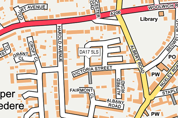 DA17 5LS map - OS OpenMap – Local (Ordnance Survey)