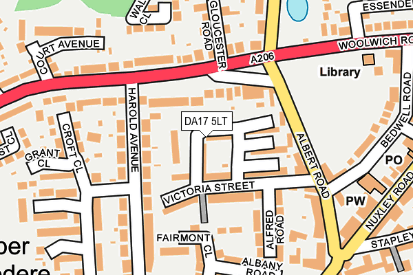 DA17 5LT map - OS OpenMap – Local (Ordnance Survey)