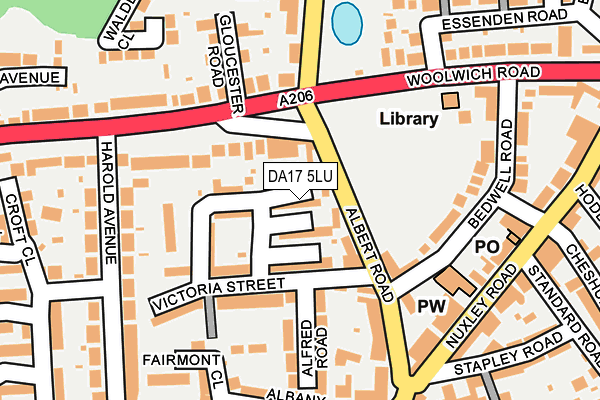 DA17 5LU map - OS OpenMap – Local (Ordnance Survey)