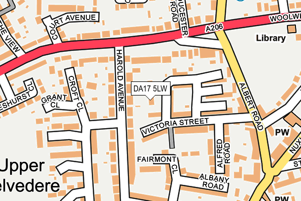 DA17 5LW map - OS OpenMap – Local (Ordnance Survey)