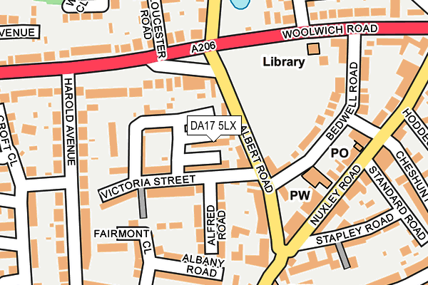 DA17 5LX map - OS OpenMap – Local (Ordnance Survey)