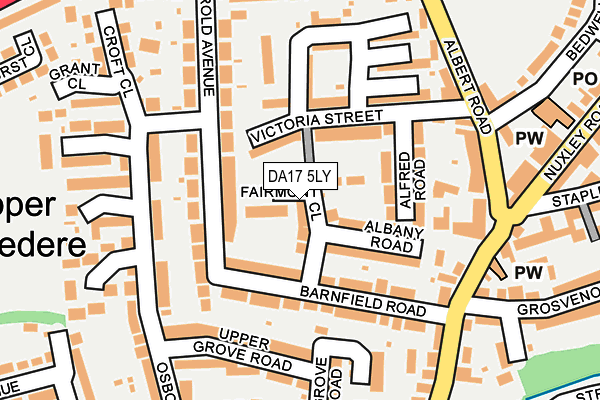 DA17 5LY map - OS OpenMap – Local (Ordnance Survey)