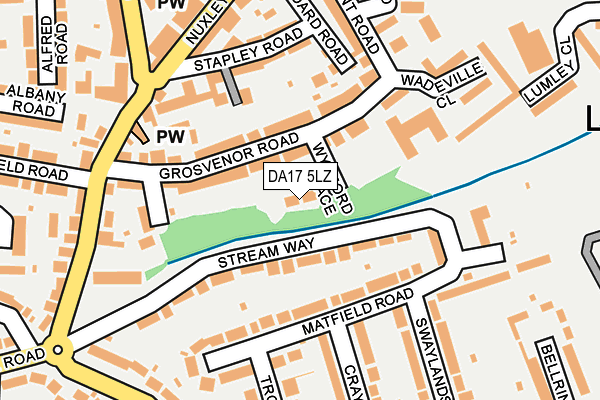 DA17 5LZ map - OS OpenMap – Local (Ordnance Survey)