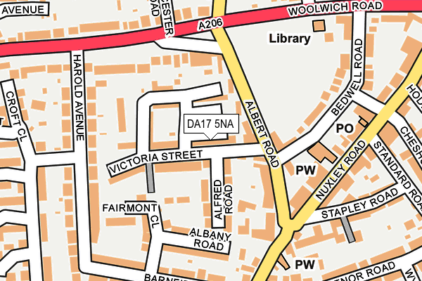 DA17 5NA map - OS OpenMap – Local (Ordnance Survey)