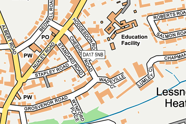 DA17 5NB map - OS OpenMap – Local (Ordnance Survey)