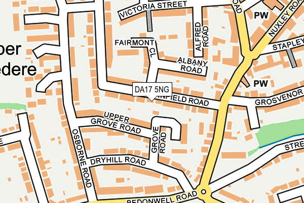 DA17 5NG map - OS OpenMap – Local (Ordnance Survey)