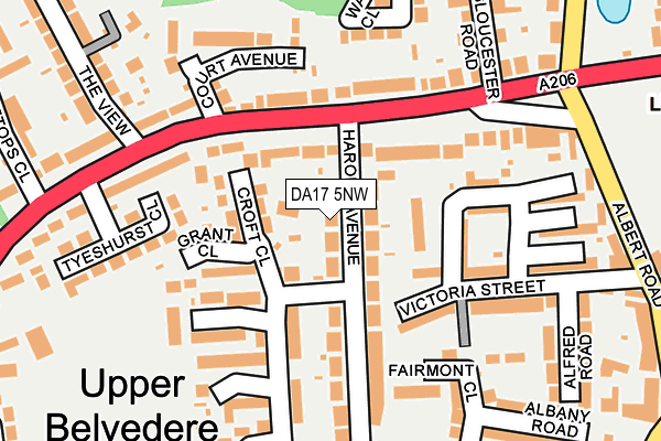 DA17 5NW map - OS OpenMap – Local (Ordnance Survey)