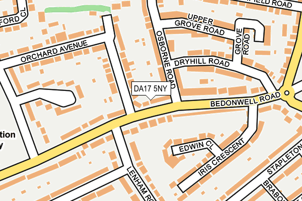 DA17 5NY map - OS OpenMap – Local (Ordnance Survey)