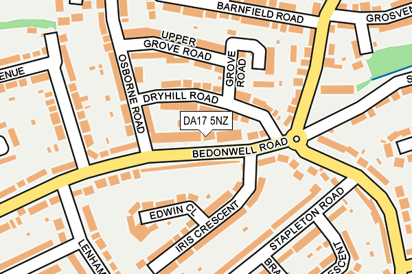 DA17 5NZ map - OS OpenMap – Local (Ordnance Survey)