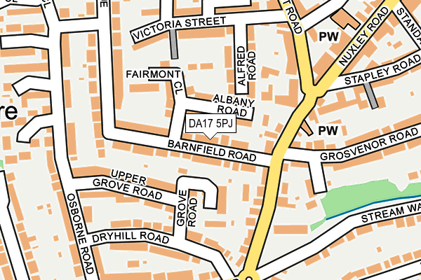 DA17 5PJ map - OS OpenMap – Local (Ordnance Survey)