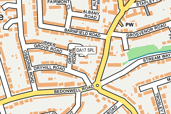 DA17 5PL map - OS OpenMap – Local (Ordnance Survey)