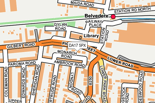 DA17 5PX map - OS OpenMap – Local (Ordnance Survey)