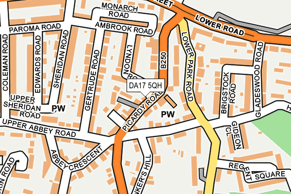 DA17 5QH map - OS OpenMap – Local (Ordnance Survey)