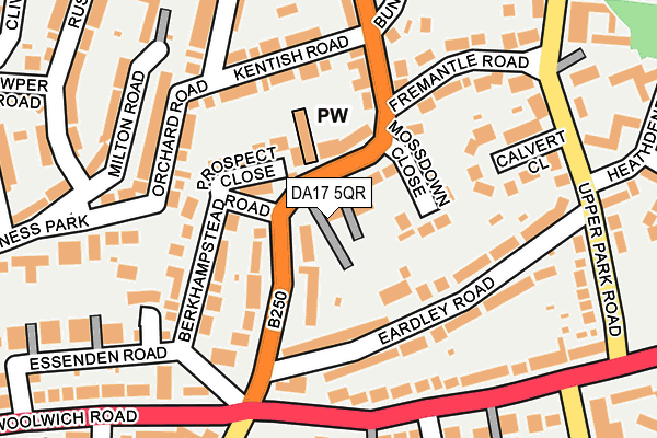 DA17 5QR map - OS OpenMap – Local (Ordnance Survey)