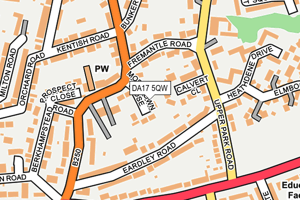DA17 5QW map - OS OpenMap – Local (Ordnance Survey)