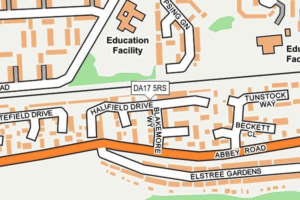 DA17 5RS map - OS OpenMap – Local (Ordnance Survey)