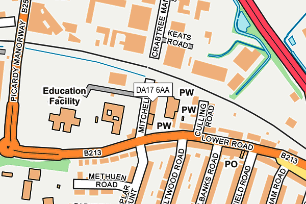 DA17 6AA map - OS OpenMap – Local (Ordnance Survey)
