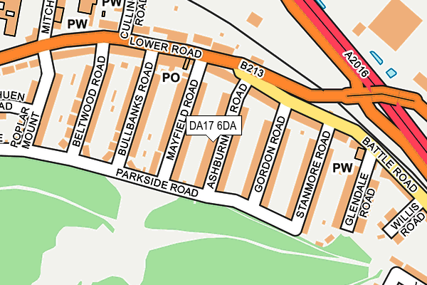 DA17 6DA map - OS OpenMap – Local (Ordnance Survey)