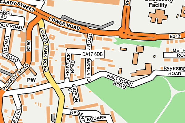 DA17 6DB map - OS OpenMap – Local (Ordnance Survey)