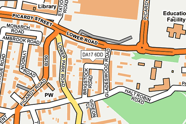 DA17 6DD map - OS OpenMap – Local (Ordnance Survey)