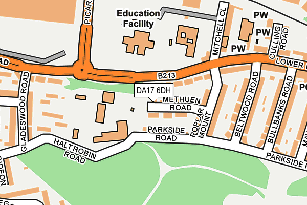 DA17 6DH map - OS OpenMap – Local (Ordnance Survey)