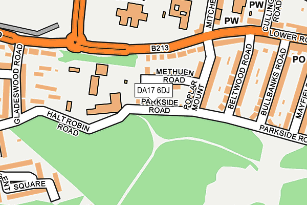 DA17 6DJ map - OS OpenMap – Local (Ordnance Survey)