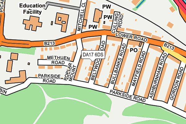 DA17 6DS map - OS OpenMap – Local (Ordnance Survey)