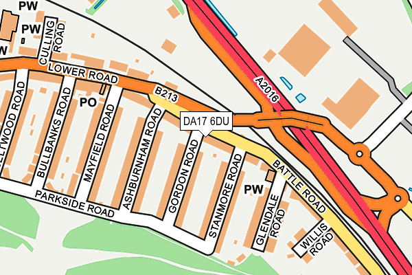 DA17 6DU map - OS OpenMap – Local (Ordnance Survey)