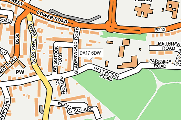 DA17 6DW map - OS OpenMap – Local (Ordnance Survey)