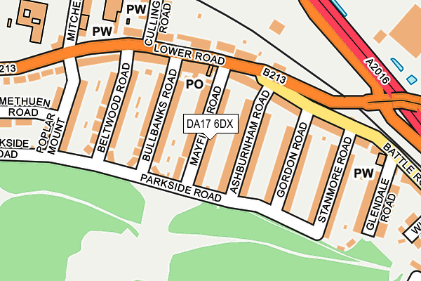 DA17 6DX map - OS OpenMap – Local (Ordnance Survey)