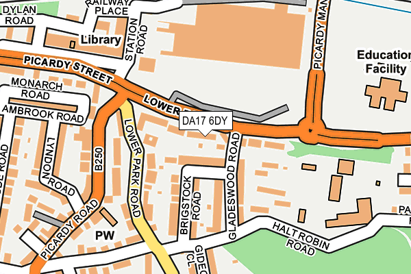 DA17 6DY map - OS OpenMap – Local (Ordnance Survey)