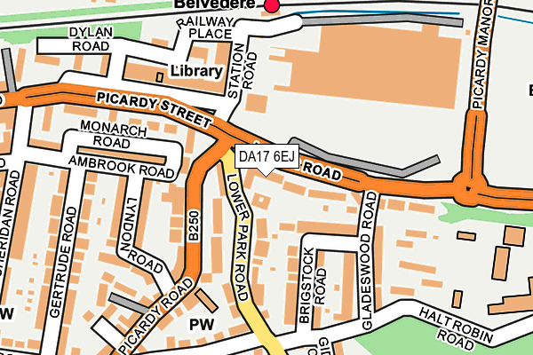 DA17 6EJ map - OS OpenMap – Local (Ordnance Survey)