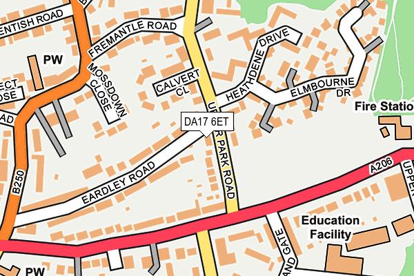 DA17 6ET map - OS OpenMap – Local (Ordnance Survey)
